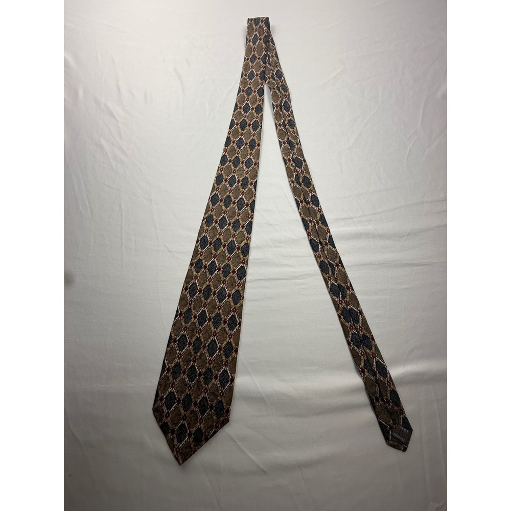 Robert Talbott Best of Class Nordstrom Geometric Silk Tie Brown Blue Red